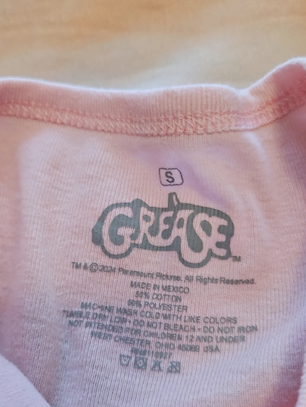 Place SHORTS XXL 16 w Coordinzted Top PINK ladies GREASE movie S Adults Kids 16